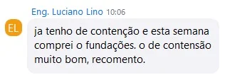 Mensagem do Eng. Luciano Lino: Já tenho o de contenção e esta semana comprei o Fundações. O de contenção é muito bom, recomendo.